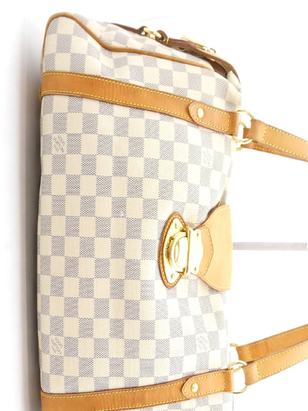 Louis Vuitton Stresa Damier Azur Shoulder Bag White Canvas